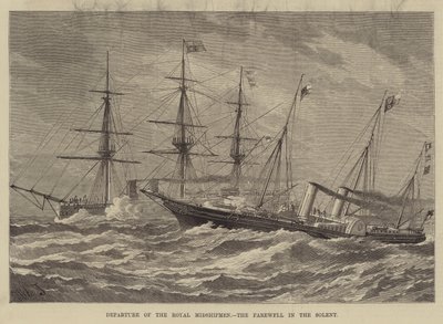 Departure of the Royal Midshipmen, the Farewell in the Solent by Henry Spernon Tozer
